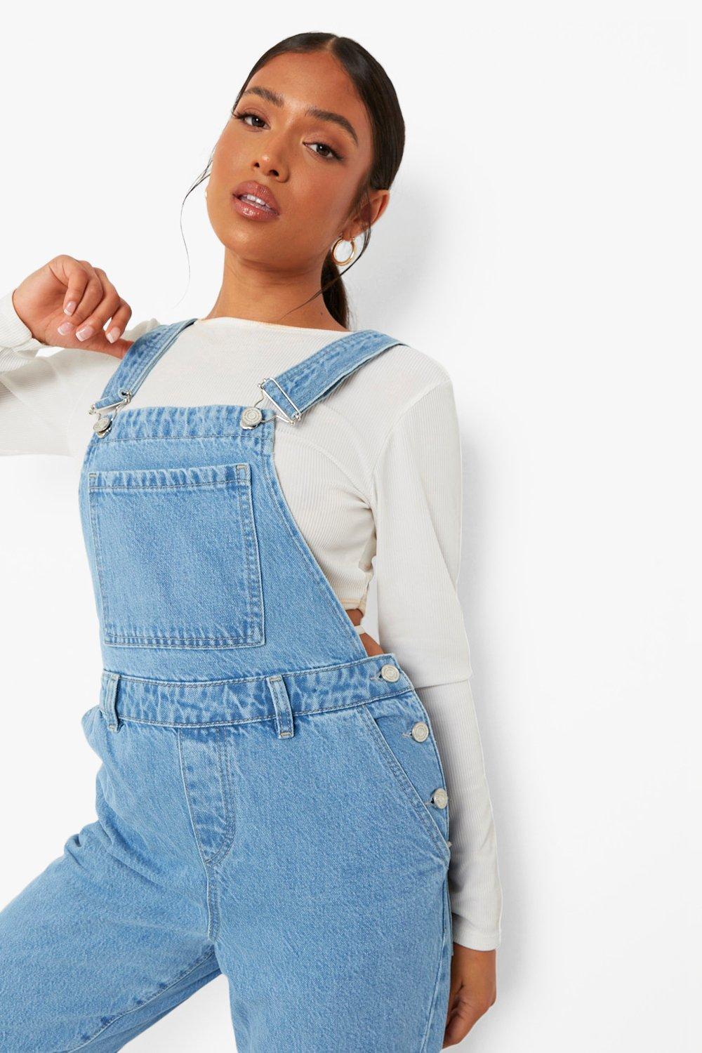 Womens petite denim on sale overalls